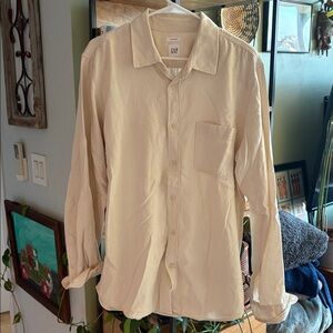 GAP Beige Long-Sleeve Shirt